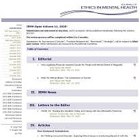 Journal of Ethics in Mental Health