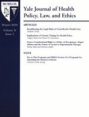 Yale Journal of Health Policy, Law and Ethics